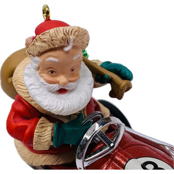 Hallmark SANTA TAKES A SPIN Keepsake Ornament 2008 Pedal Car Club Exclusive‎ - Picture 2 of 12
